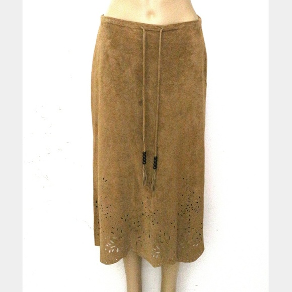 Vintage Dresses & Skirts - Rene Derhy M, Genuine Suede Midi Skirt Vintage Dresses & Skirts - Rene Derhy M, Genuine Suede Midi Skirt